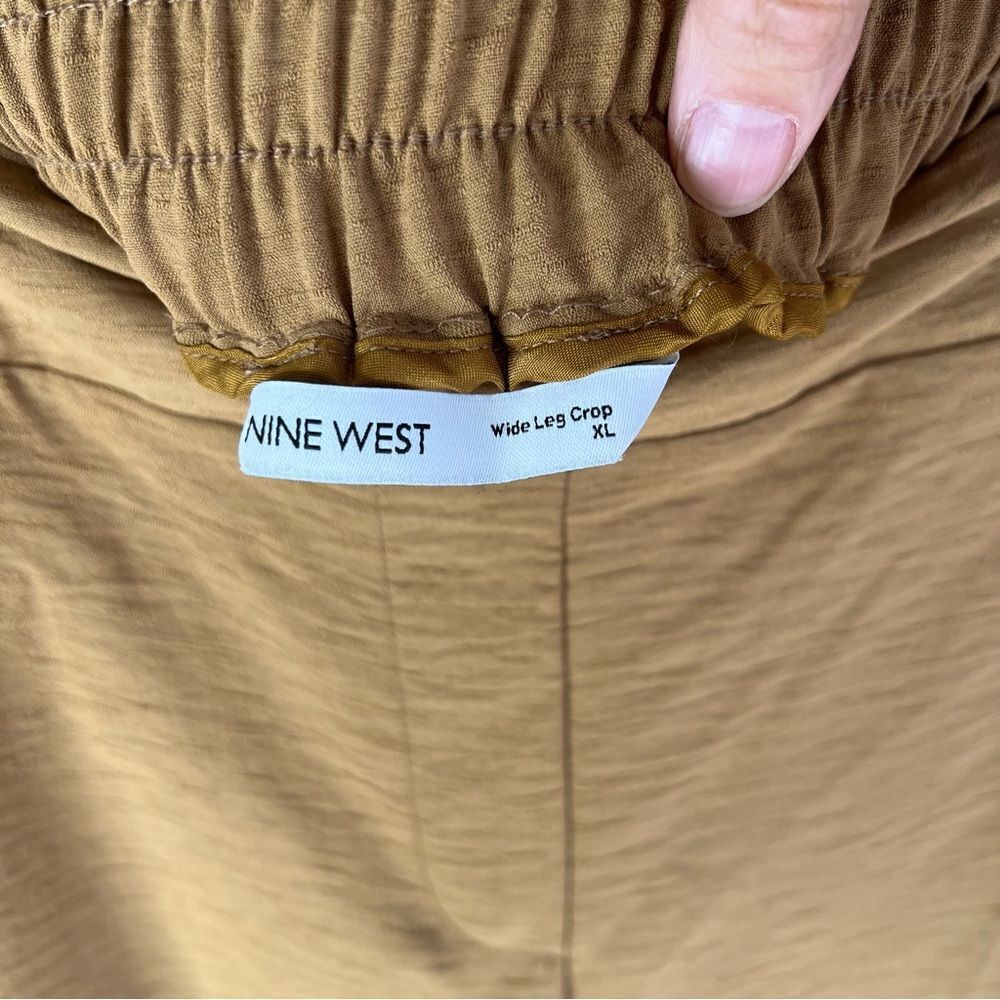 Nine West Camel Tan Brown Wide-Leg Crop Pants size XL - Picture 4 of 8